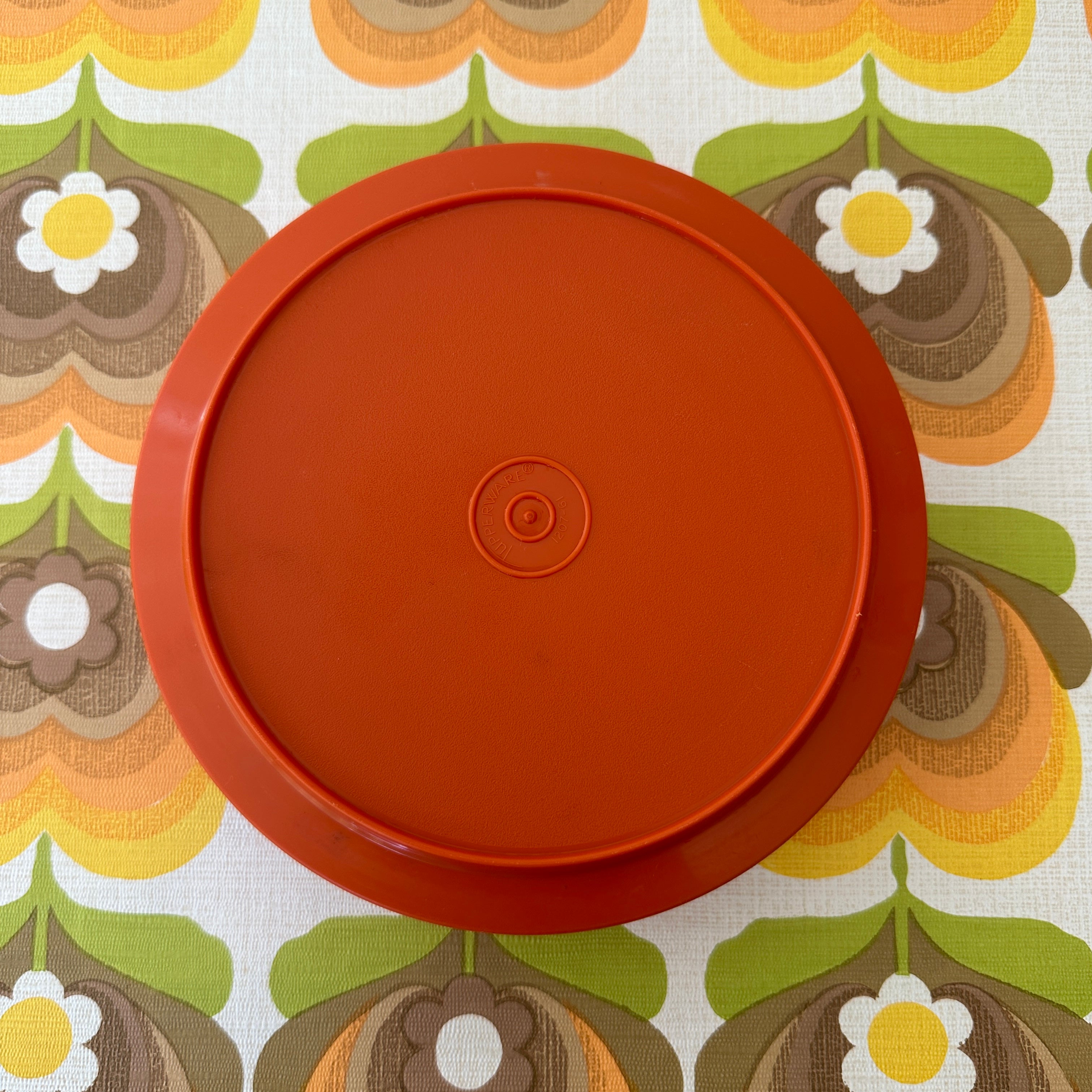 70's Orange Tupperware Container RETRO