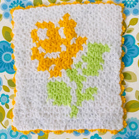 Yellow FLORAL Beautiful Handmade Doily Bright NEW