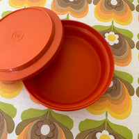 70's Orange Tupperware Container RETRO