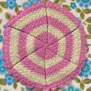 Stripes Beautiful Handmade Doily Bright NEW Placemat