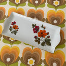 WESTMINSTER Sandwich Plate Orange & Red Floral