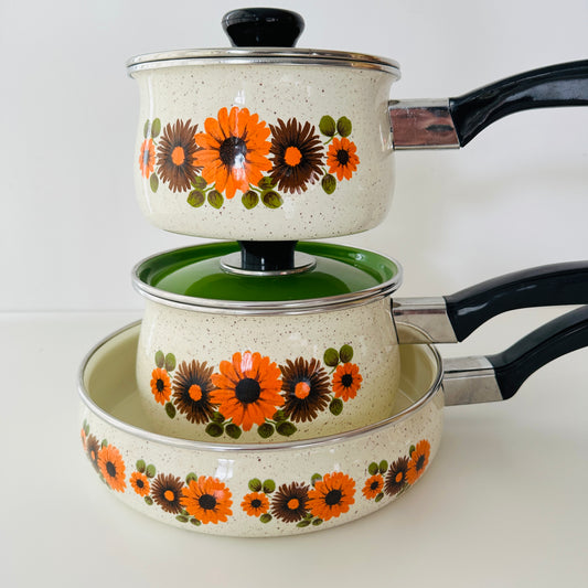Saucepan & Frying Pan Set AS NEW Vintage