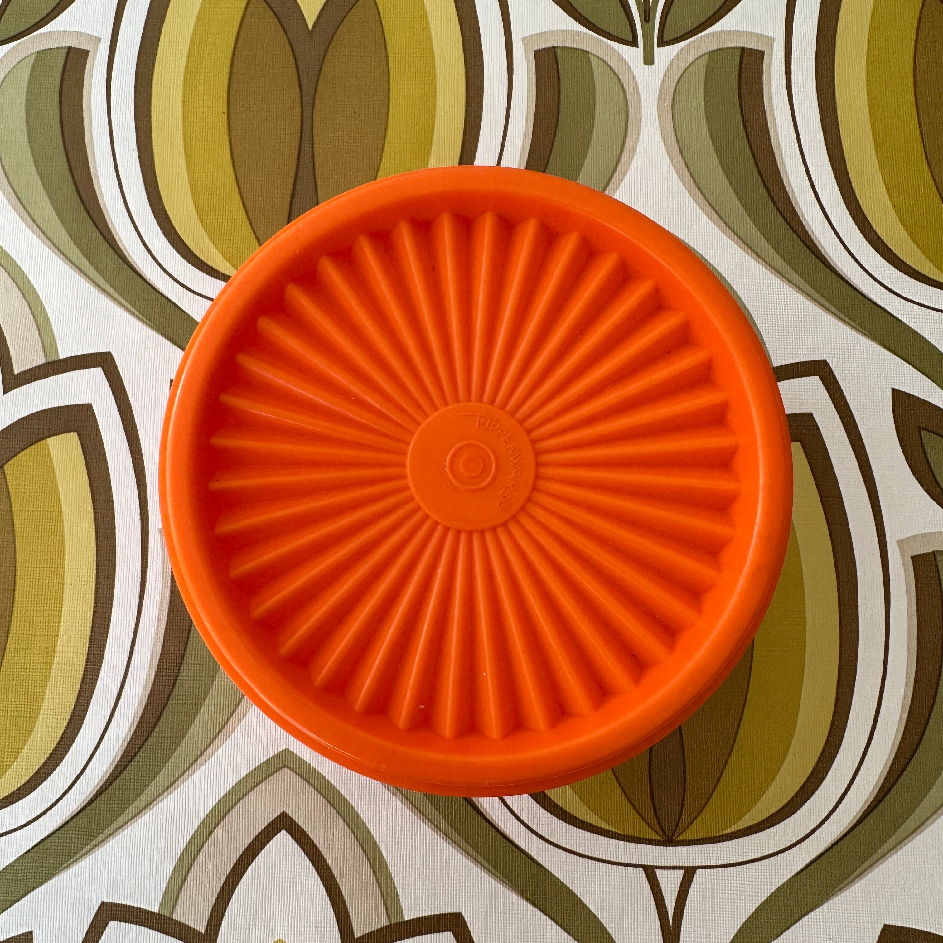 Orange Retro Tupperware Container 70's