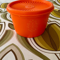 Orange Retro Tupperware Container 70's