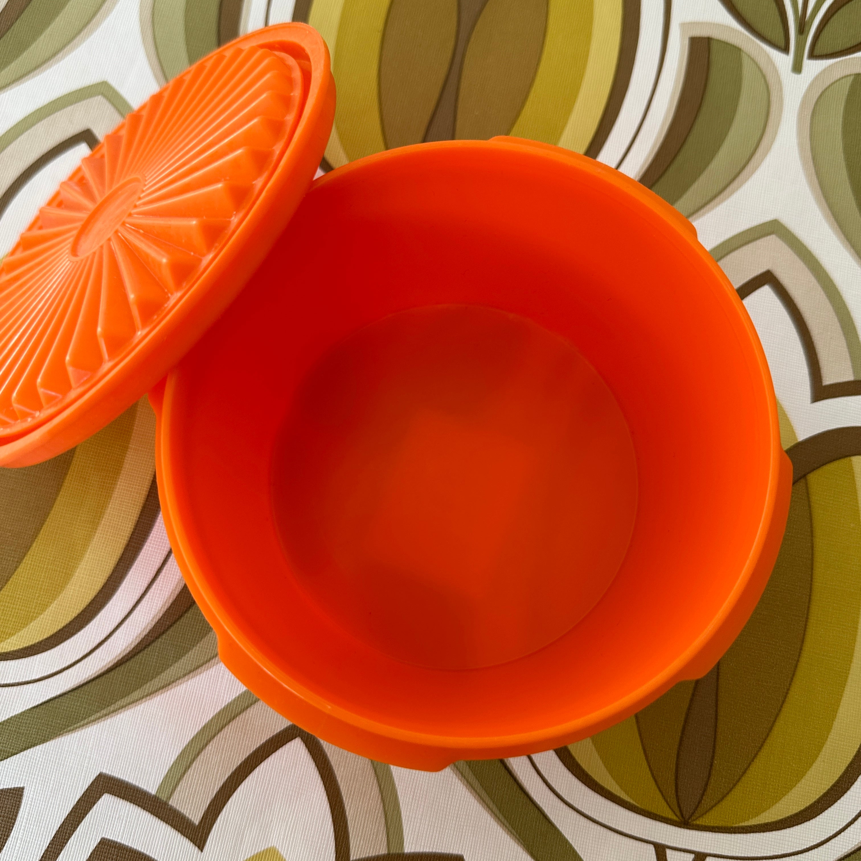 Orange Retro Tupperware Container 70's