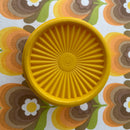 Cute Small Retro Yellow Tupperware Container 70's