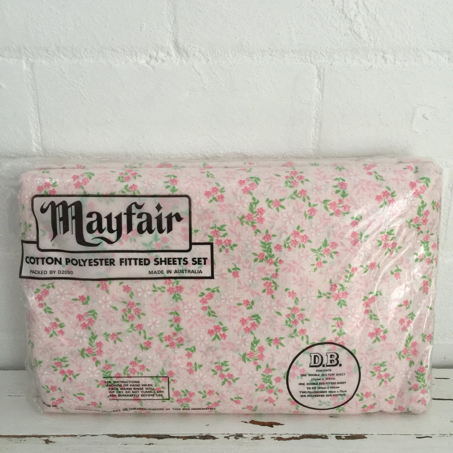 MAYFAIR Fitted Sheet SET Cotton Blend RETRO Girls Bedroom Double