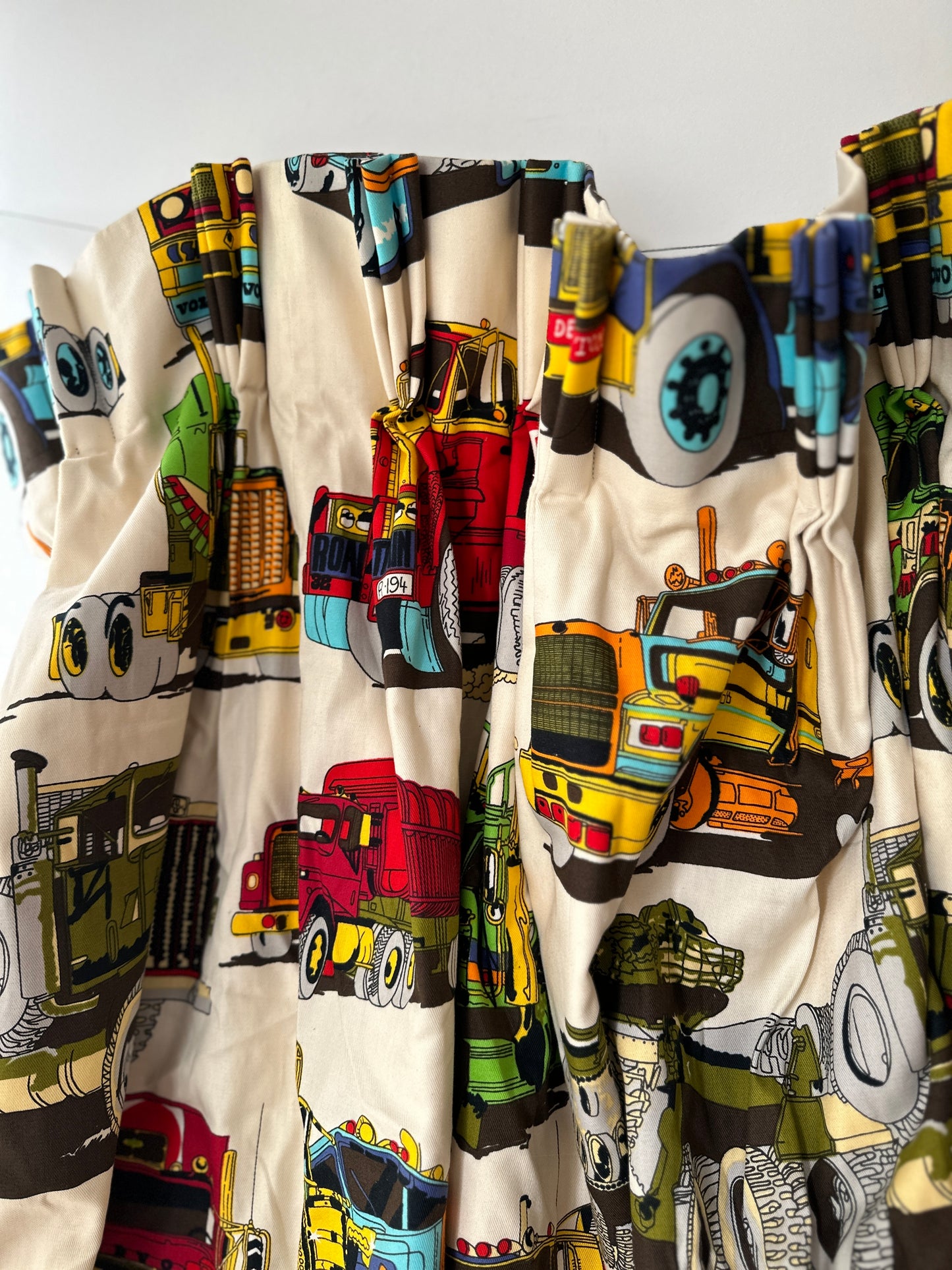 Cool TRUCK All Cotton Curtain Panel FABRIC