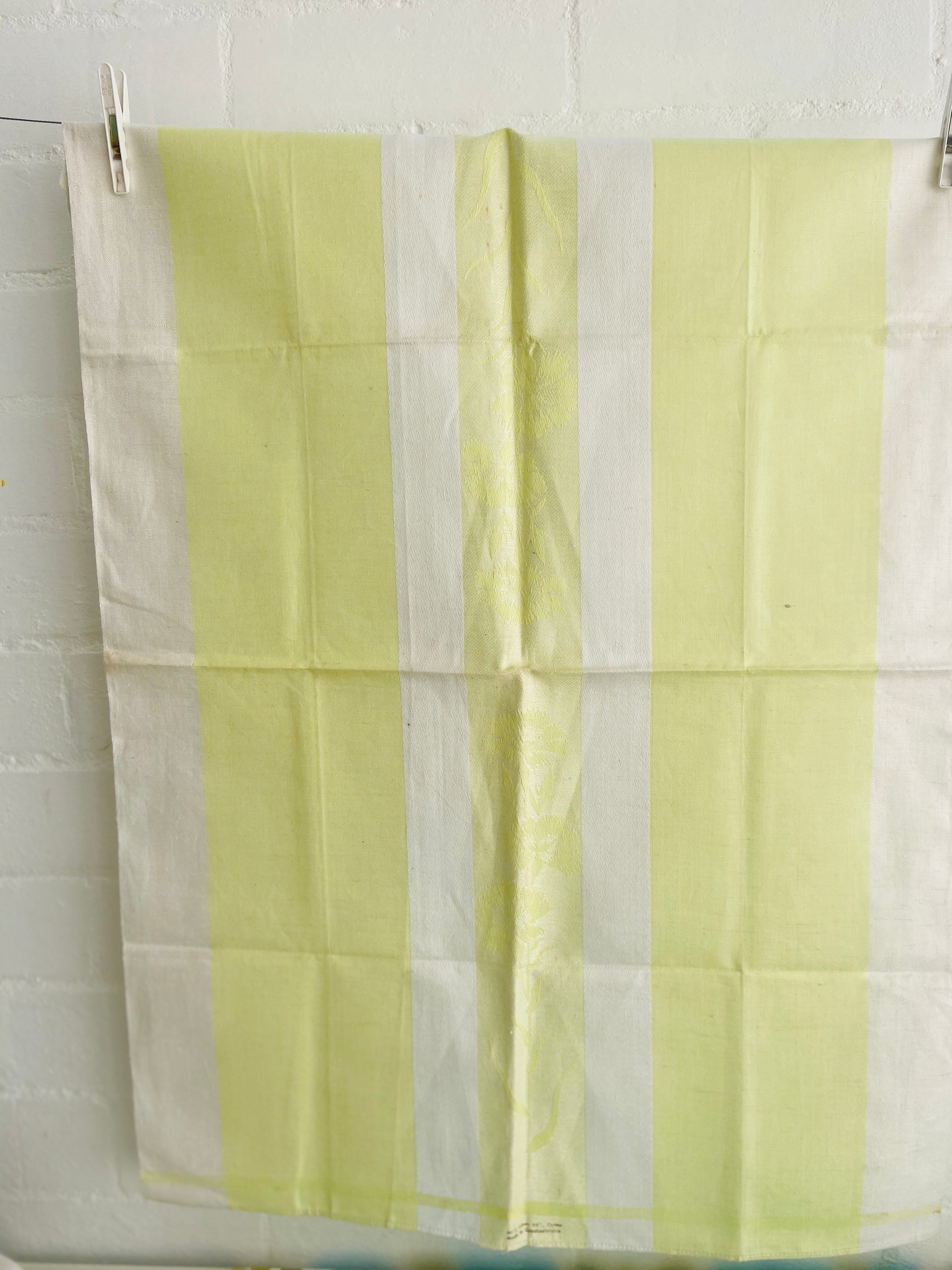 Vintage Striped Linen RETRO Kitchen Collectable