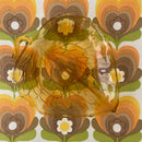 AMBER Glass Vintage Leaf Dish Plate RETRO