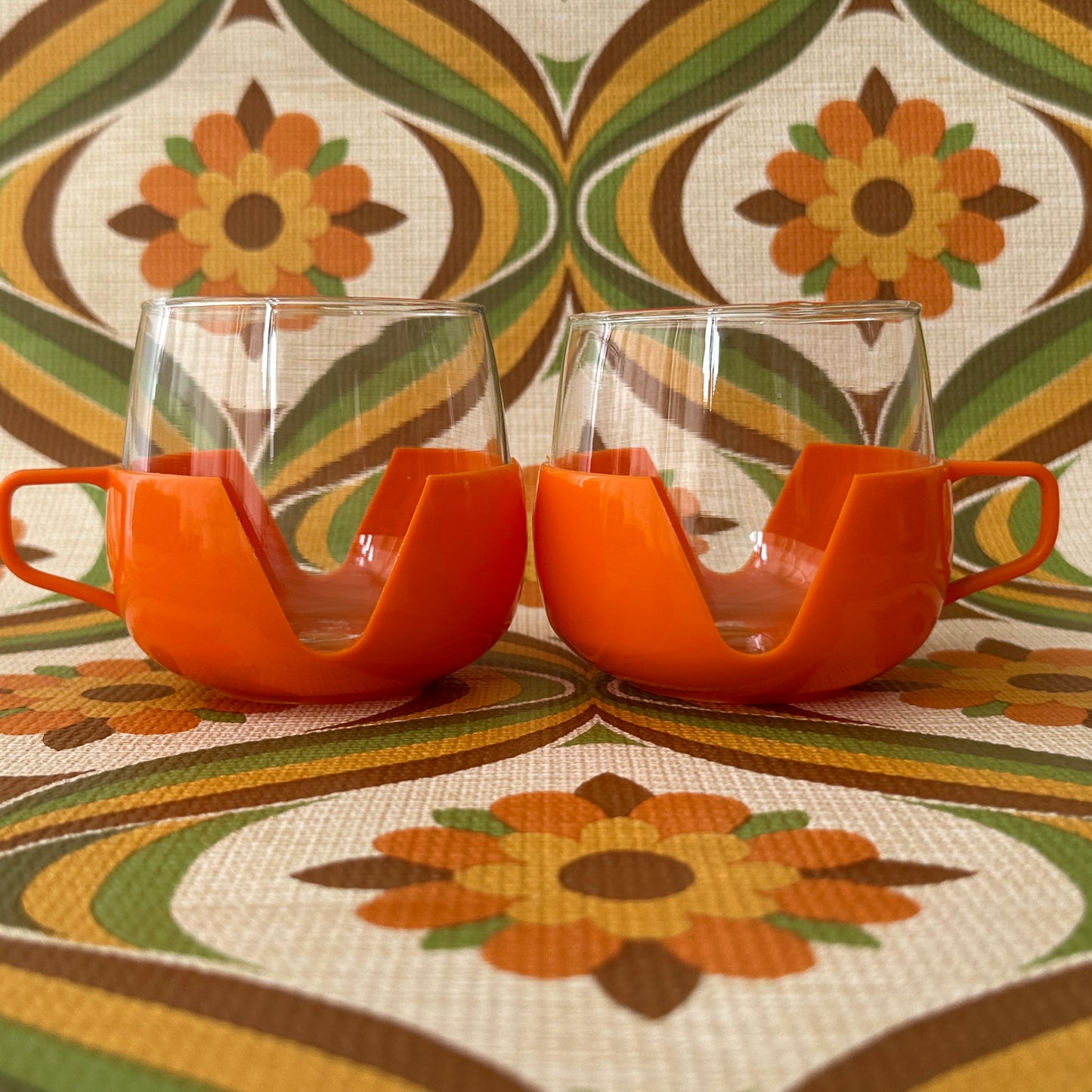 Cute ORANGE Pair of UNUSED Vintage Glasses RETRO