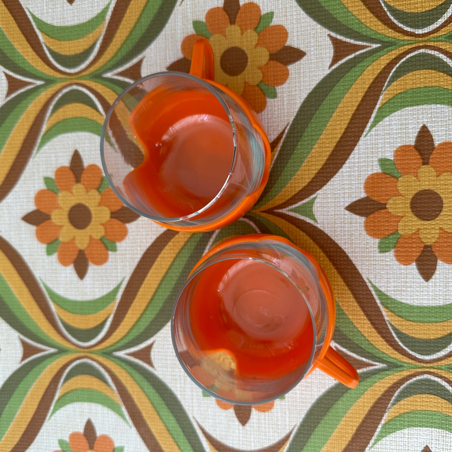 Cute ORANGE Pair of UNUSED Vintage Glasses RETRO