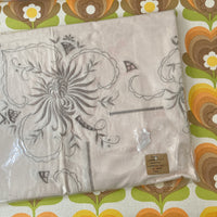 All Cotton Vintage Embroidered Table Cloth