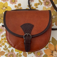 GENUINE Leather Vintage Brown Bag Boho HIPPY Chic