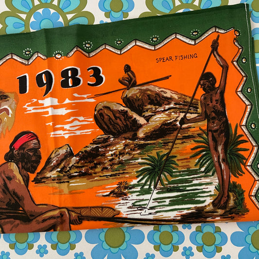 CRISP Clean Bright Condition 1983 Vintage Aboriginal Tea Towel