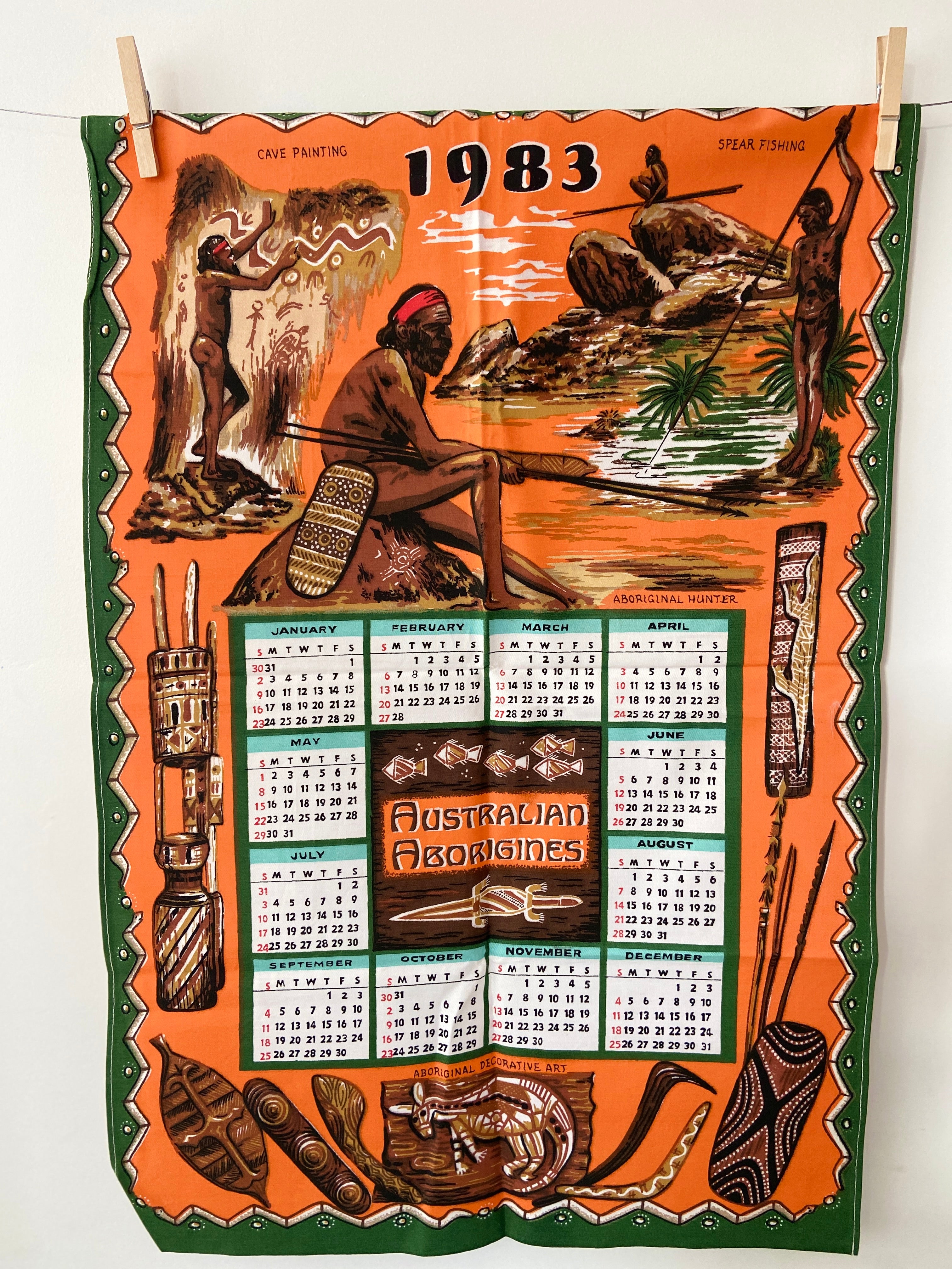 CRISP Clean Bright Condition 1983 Vintage Aboriginal Tea Towel