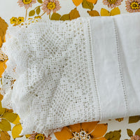 White Antique Table Cloth