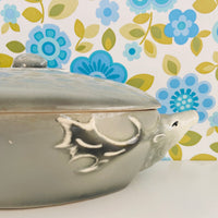 REINDEER Casserole DISH Rare Collectable Mid Century Serving Bowl