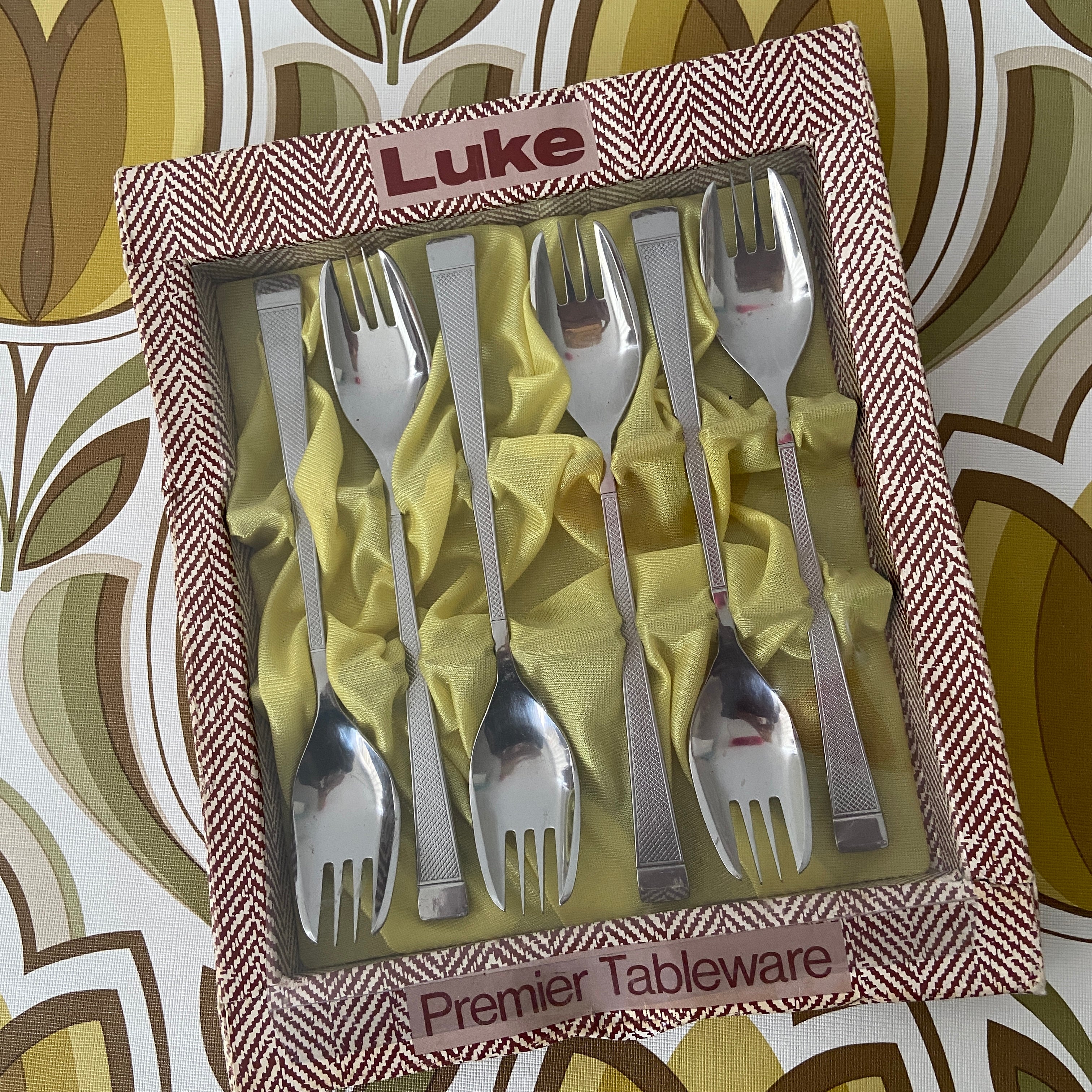 RETRO Boxed Set Forks LUKE Vintage Dinner Party