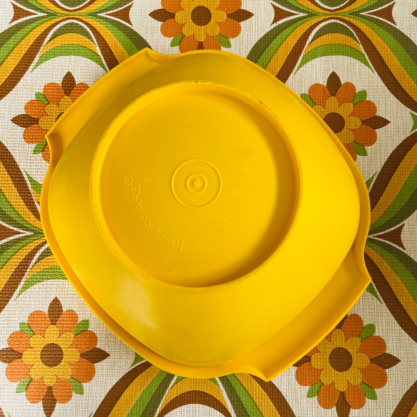 Large Yellow Tupperware Container RETRO Vintage Kitchen 70's