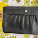 FAIGEN Leather Clutch Handbag Vintage 80's Evening Club