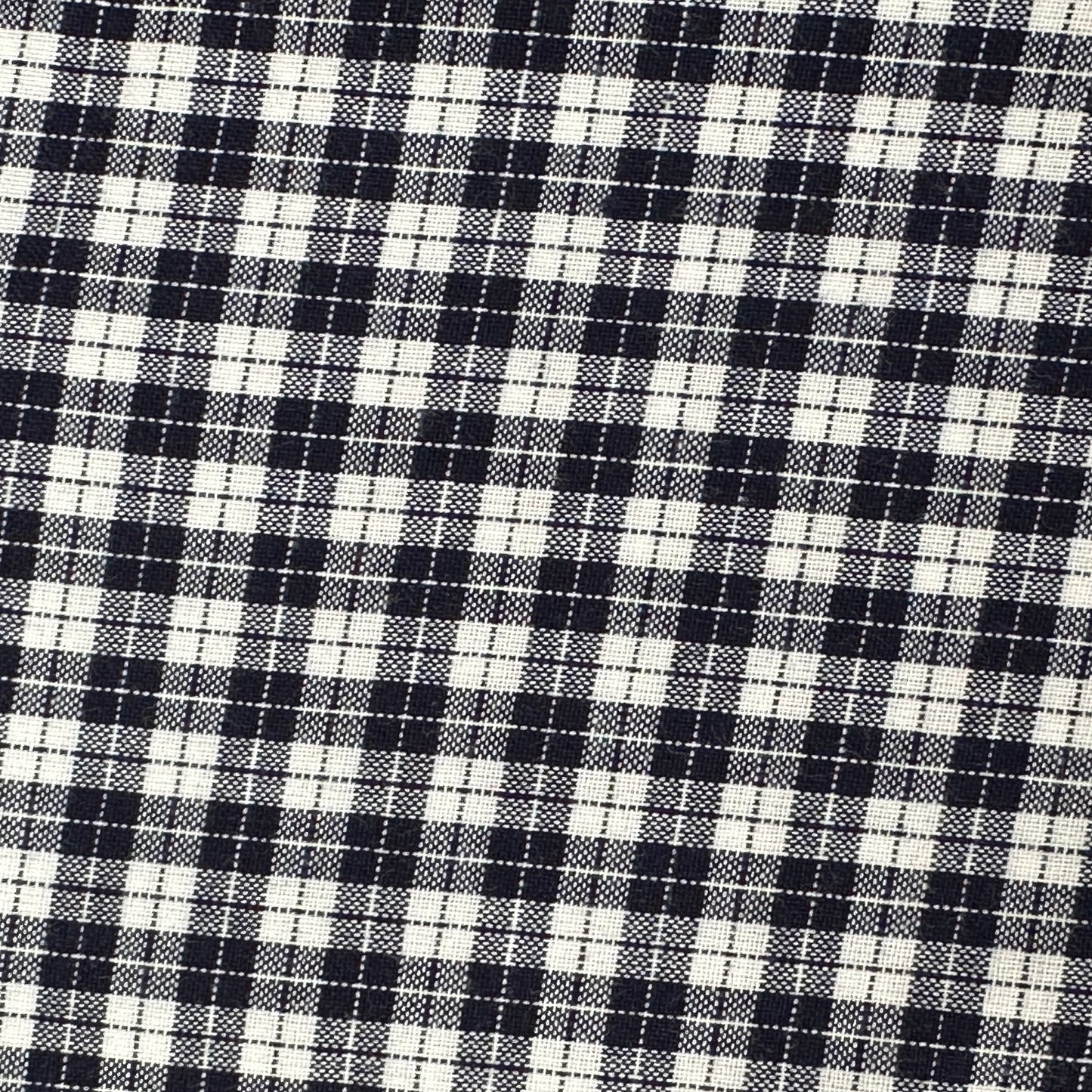 150cms Cute Blue Checked Vintage Cotton Fabric