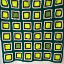 Green Crochet Granny Blanket AS NEW