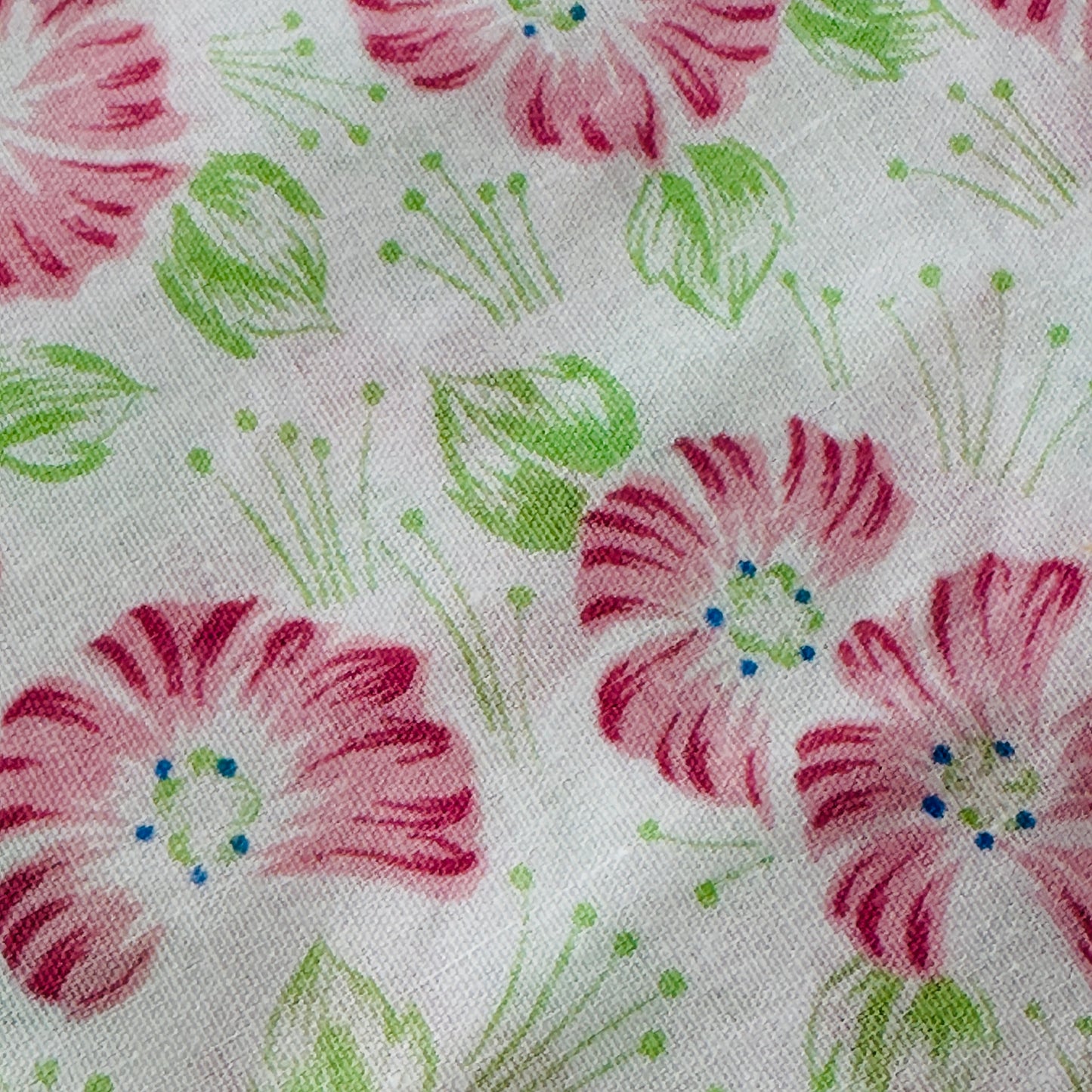 TWO LOTS Cotton Sheet Fabric FLORAL Print CRAFT