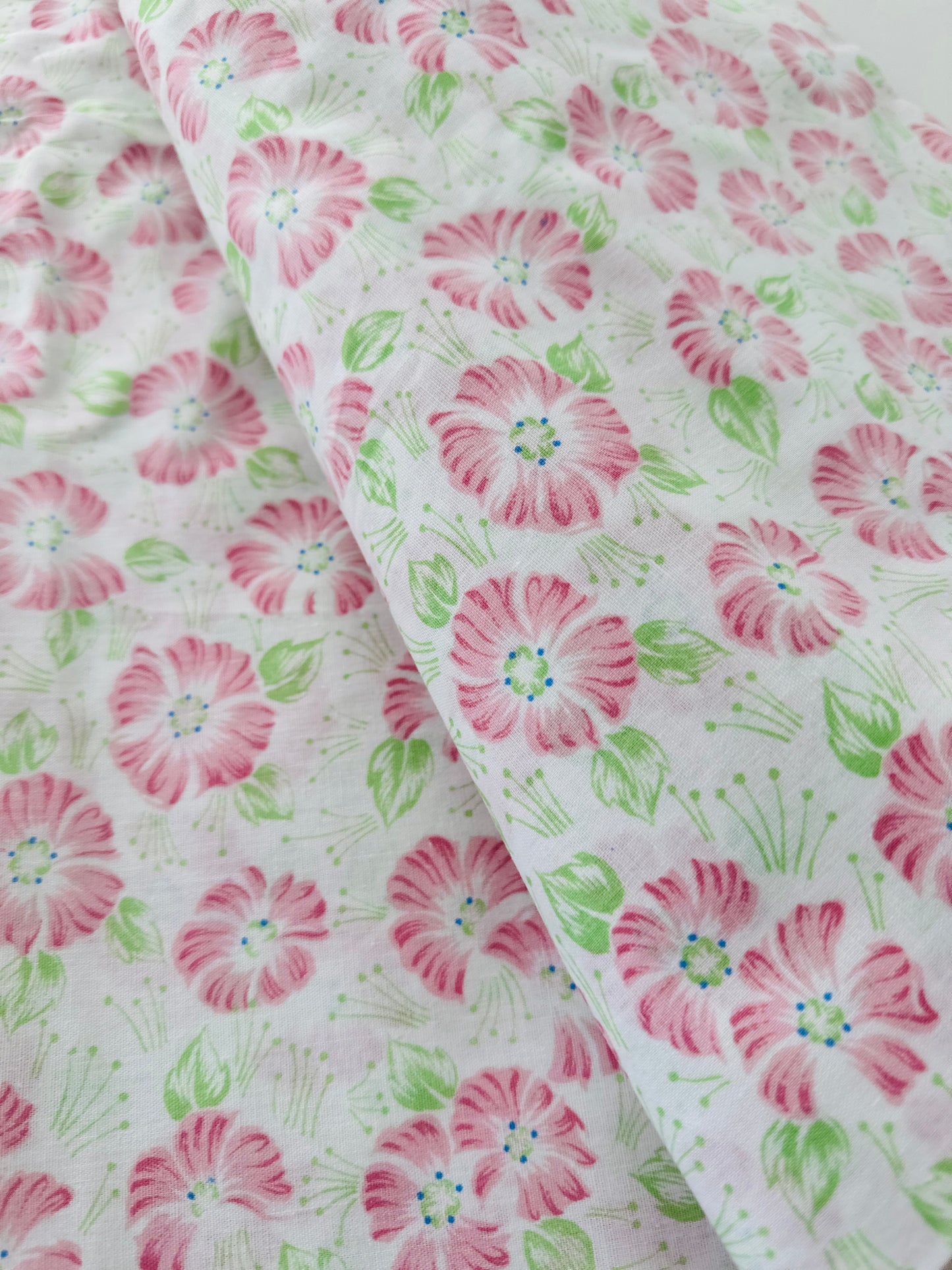 TWO LOTS Cotton Sheet Fabric FLORAL Print CRAFT