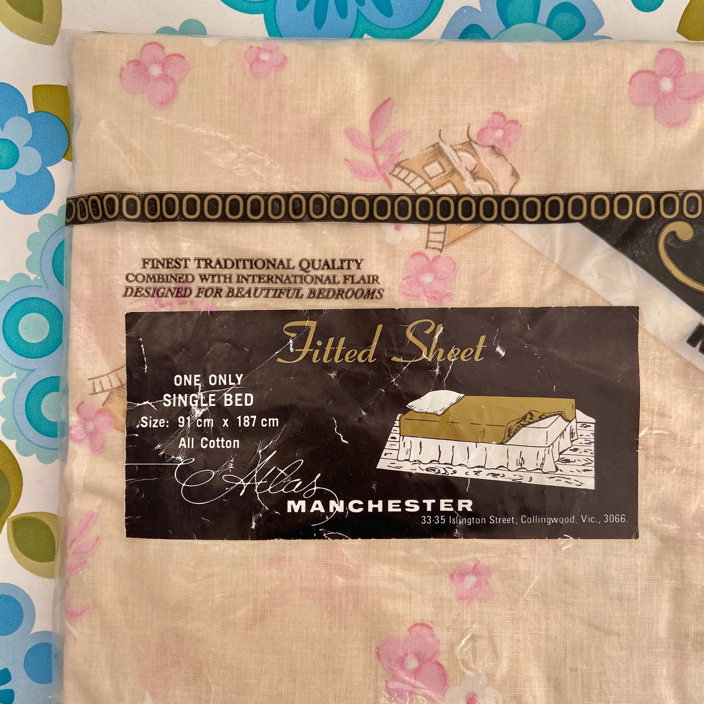 SINGLE Fitted SHEET Atlas Vintage Bedroom Floral Pretty