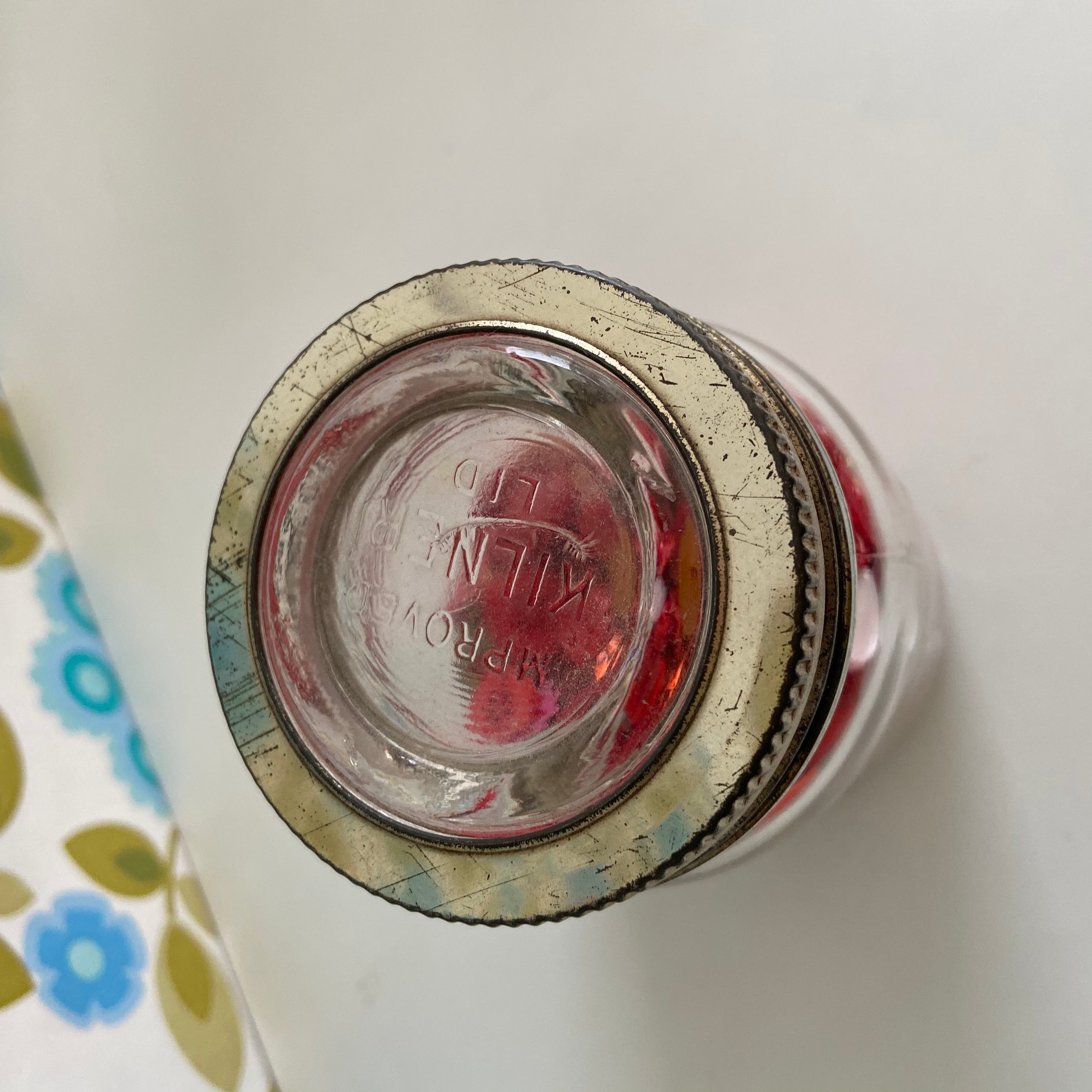 Cool Old Jar Full of Random Red & Pink Buttons