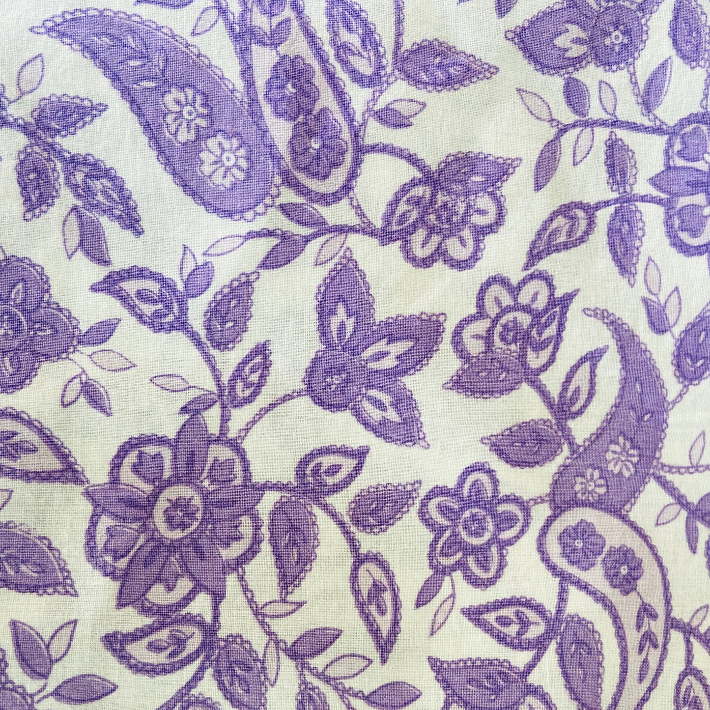Vintage Sheet Fabric Paisley Bright Good Condition Sewing Craft