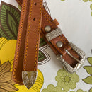 Vintage LEATHER Belt Rustic Fashion FESTIVAL AS NEW Boho Hippy