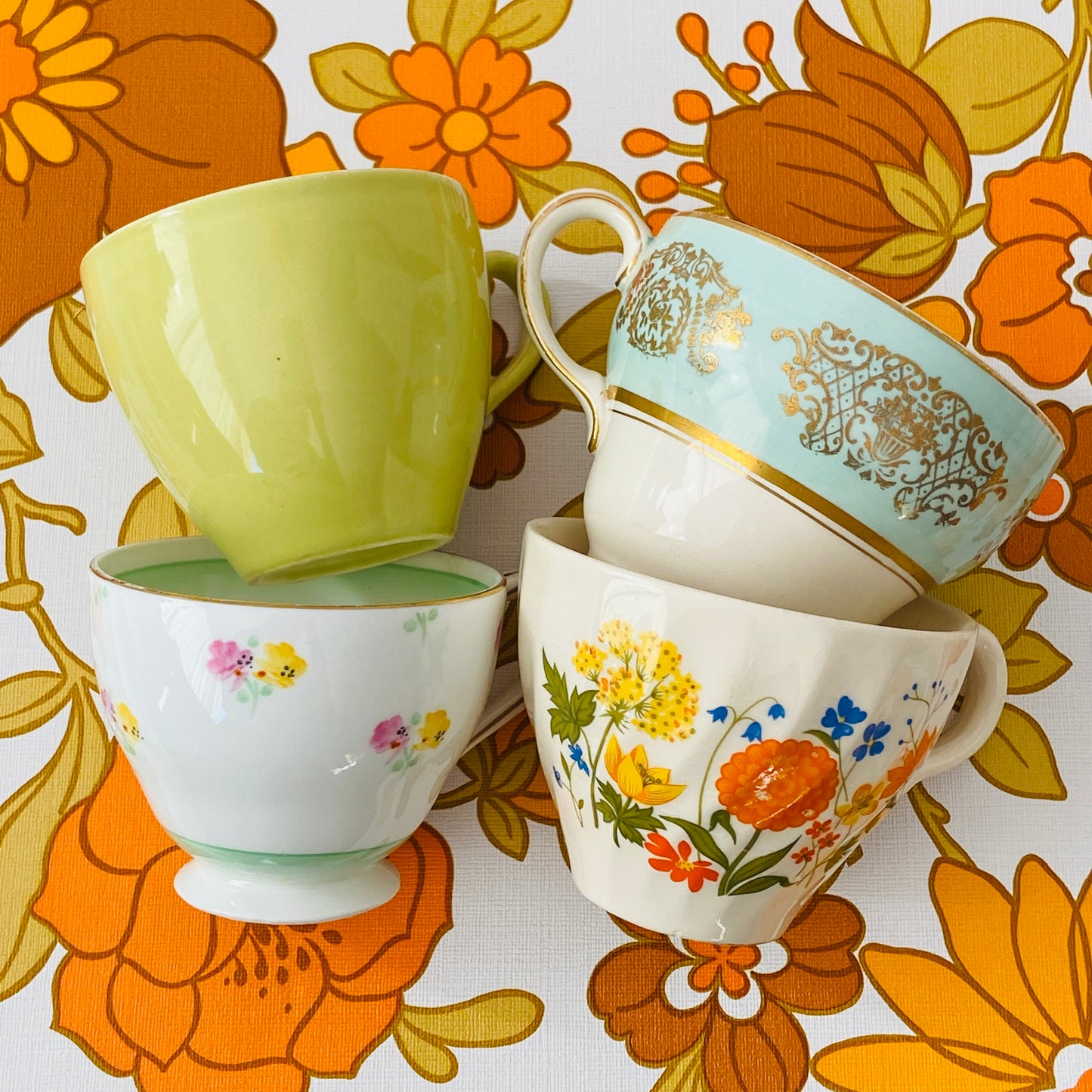 MISMATACHED China Cups LOVE Sweet