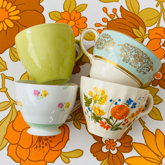 MISMATACHED China Cups LOVE Sweet