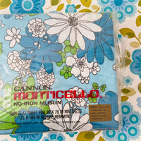 MONTICELLO Sheet Blue UNUSED Vintage Flat Fitted Pillow Case