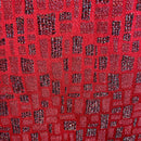 RED Vintage Stunning LARGE Dress Shirt FABRIC Sewing EVENING