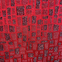 RED Vintage Stunning LARGE Dress Shirt FABRIC Sewing EVENING