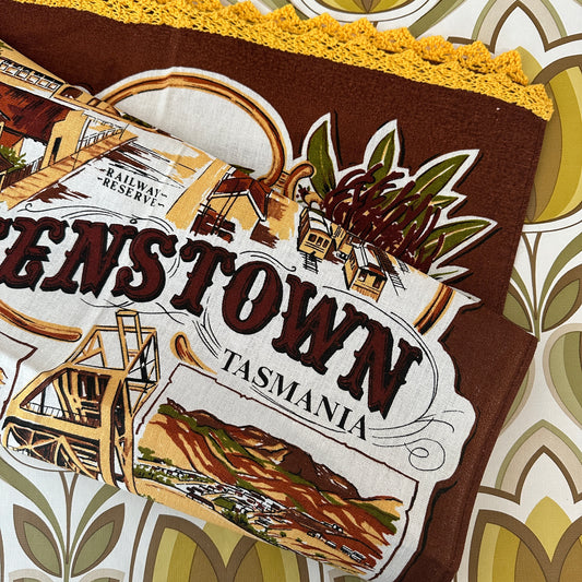 Queenstown Tasmania Crochet Tea Towel