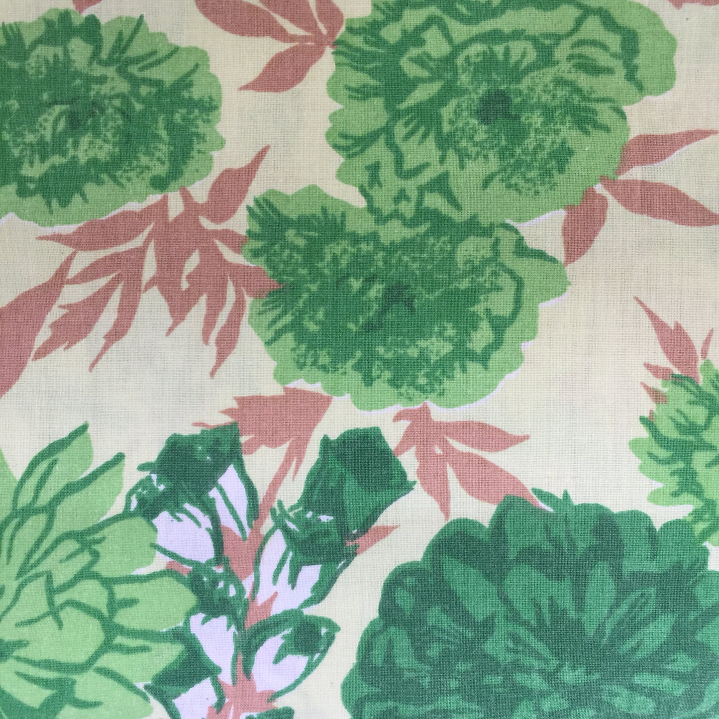 Cute Vintage Retro Cotton Sheet Bright FABRIC GREEN