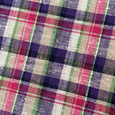 140cms Checked Vintage Purple Fabric