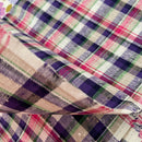 140cms Checked Vintage Purple Fabric