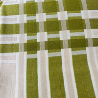 Olive Striped Vintage Table Cloth