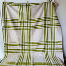 Olive Striped Vintage Table Cloth