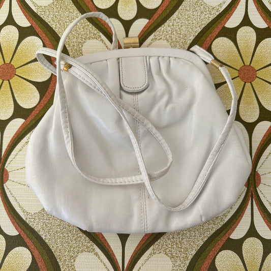 Beautiful Bright WHITE Vintage Handbag