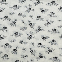 600cms VINTAGE Lightweight Black & White Cotton Fabric