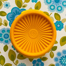 Small Retro Yellow Tupperware Container 70's