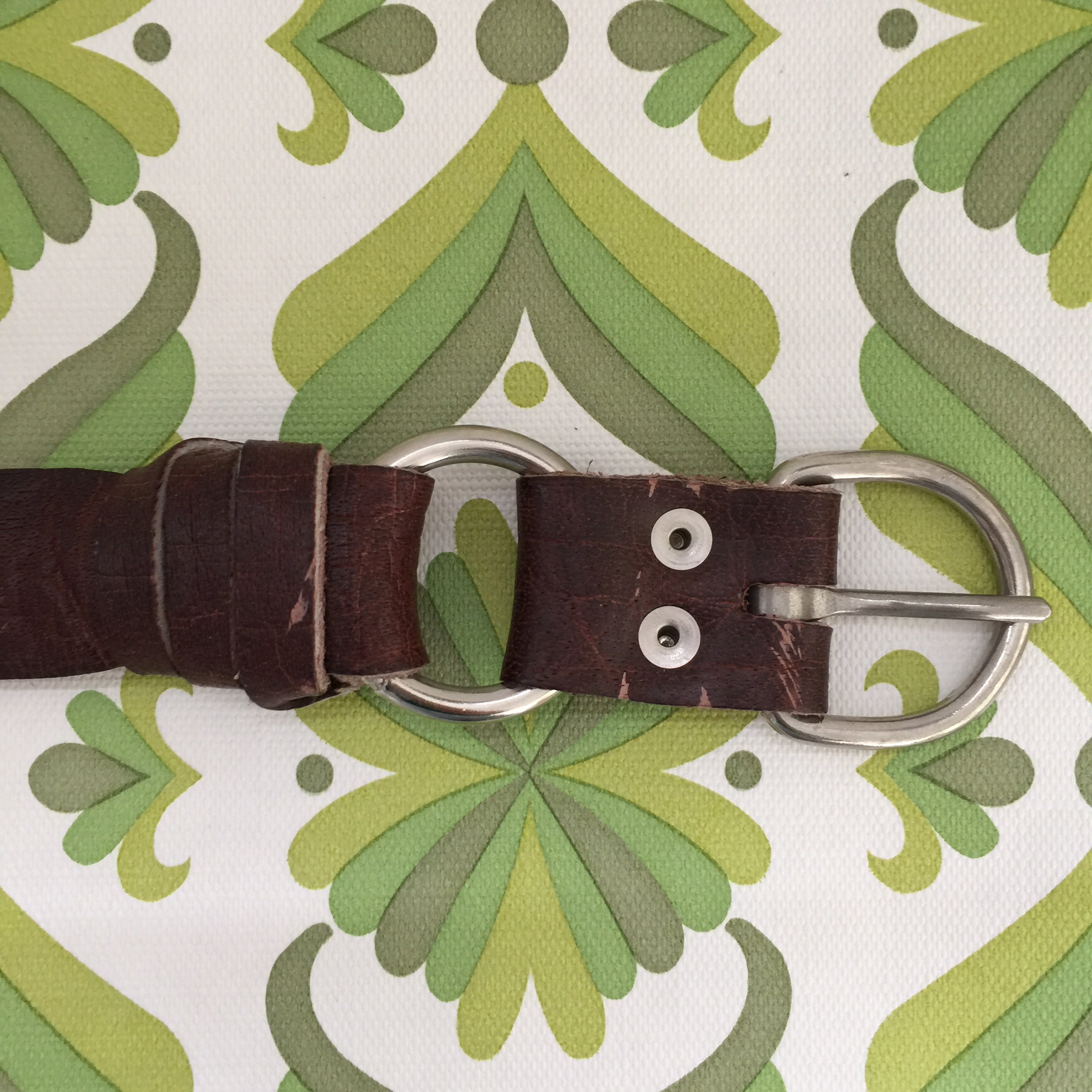 RUSTIC Vintage BROWN Worn Leather BELT BOHO Thrashed Chunky UNISEX