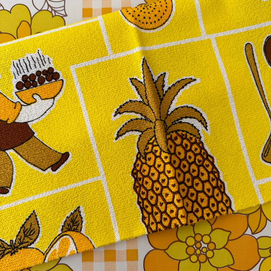 Vintage NOS Cotton Pineapple Tea Towel