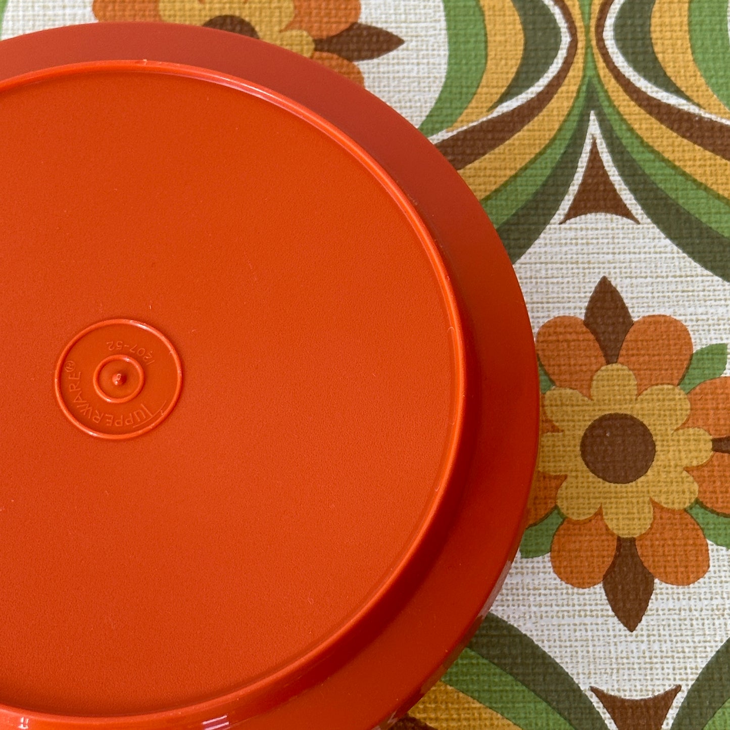 Vintage Orange Tupperware Container RETRO Kitchen Cupboard